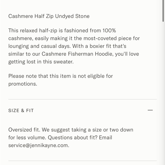 Jenni Kayne Navy Half-Zip Cashmere sweater in small - Picture 8 of 9